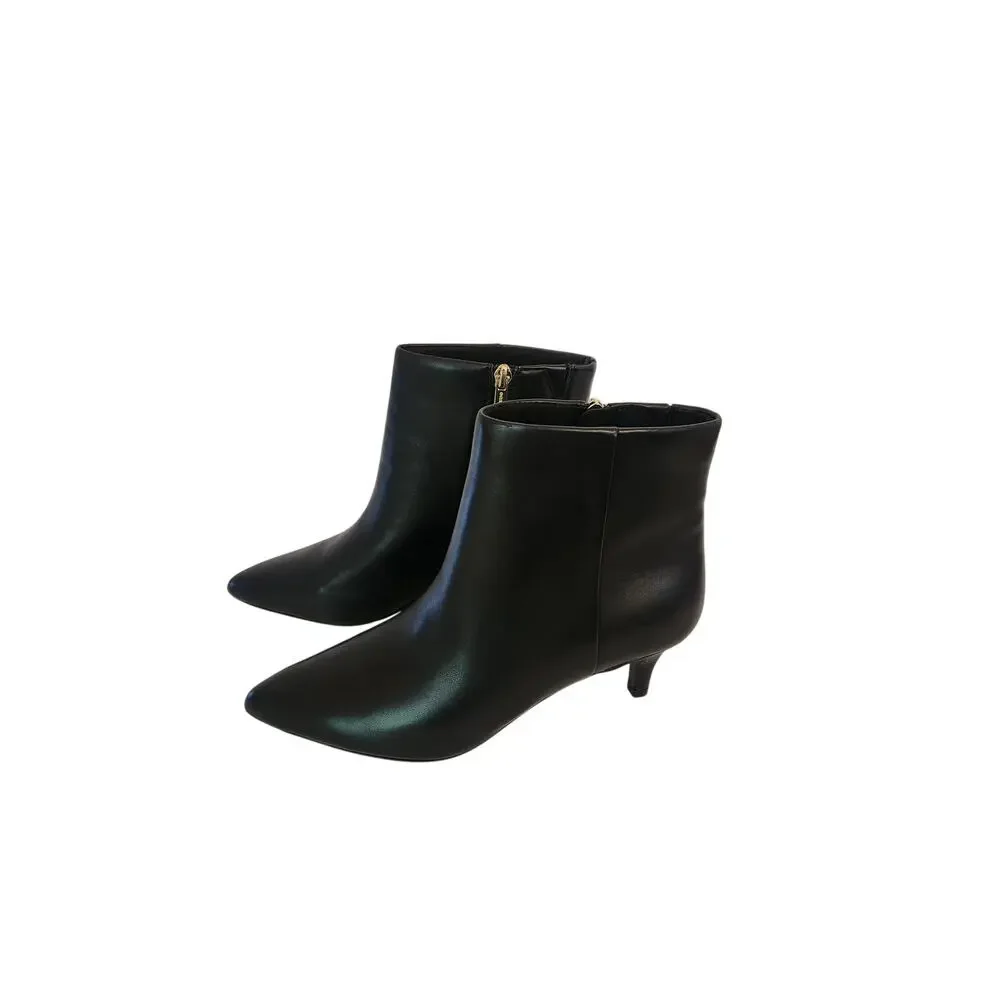 New Easy Spirit Laina Leather Bootie Black 7.5M